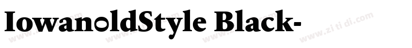 Iowan0ldStyle Black字体转换